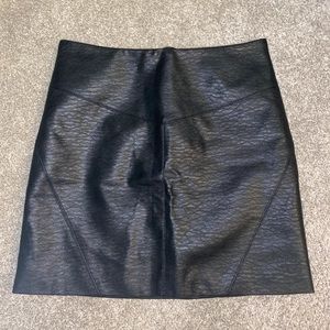Black leather skirt